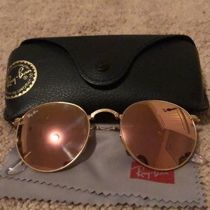 Copper round foldable ray bans
